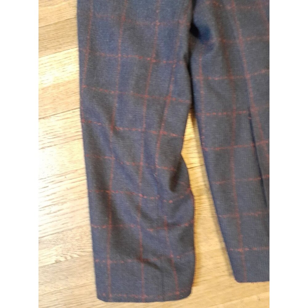 Talbots Wool Blend Career Formal Academia Preppy Size 14 Windowpane Blazer Blue - Picture 5 of 11